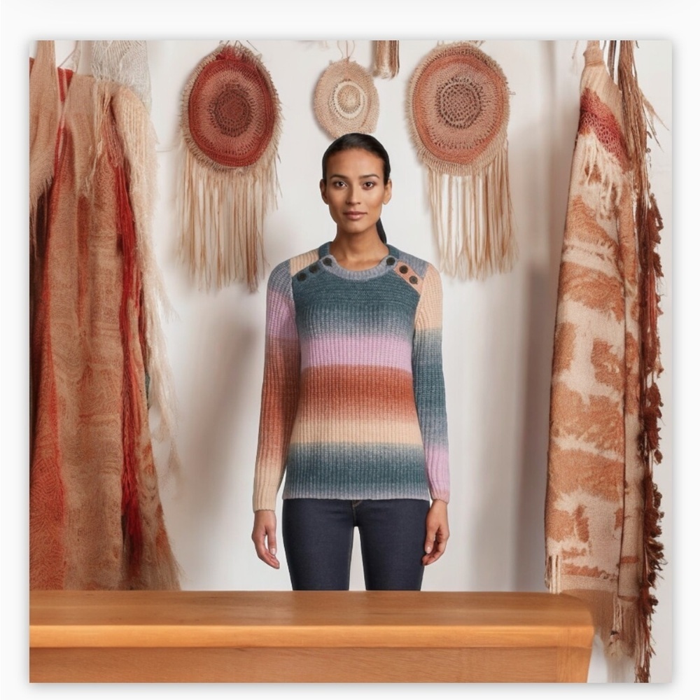 Madewell Space-Dyed Button-Shoulder
Pullover Sweater XS -Oversized - Picture 7 of 9